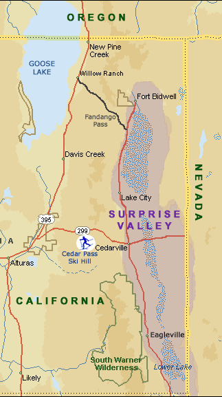 Surprise Valley Map